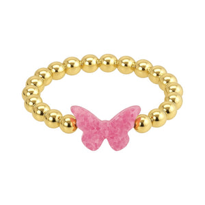 Butterfly | Beaded Opal Stretchy Ring
