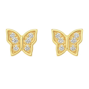 Butterfly | Pave Stud Earrings