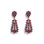 Calypso | Diamond Earrings with Ruby - Bara Boheme