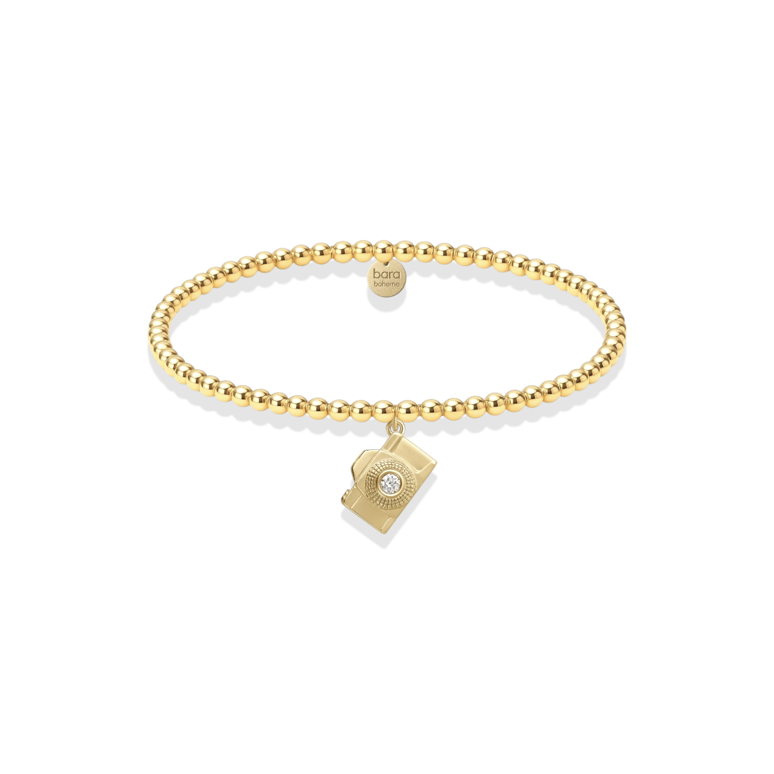Camera Beaded Charm Bracelet - Bara Boheme