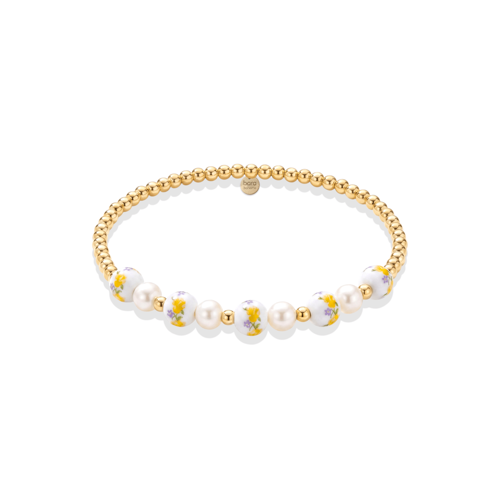 Capri Honey – Porcelain Beaded Bracelet - Bara Boheme