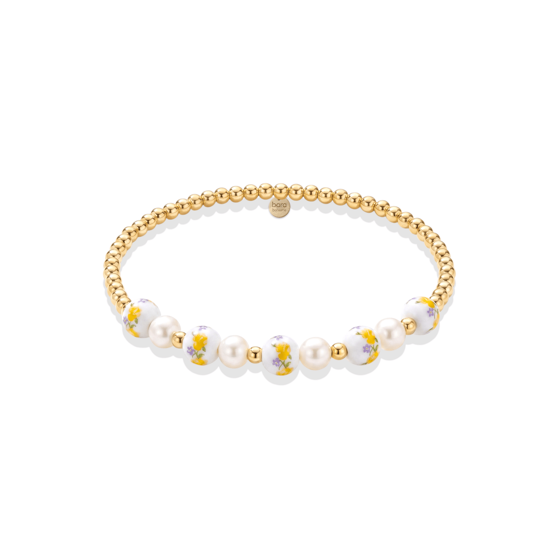 Capri Honey – Porcelain Beaded Bracelet - Bara Boheme