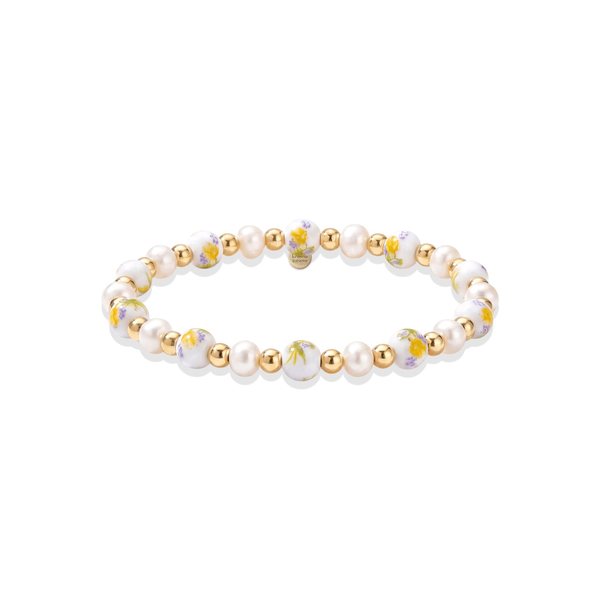 Capri Pomelo – Porcelain Beaded Bracelet - Bara Boheme