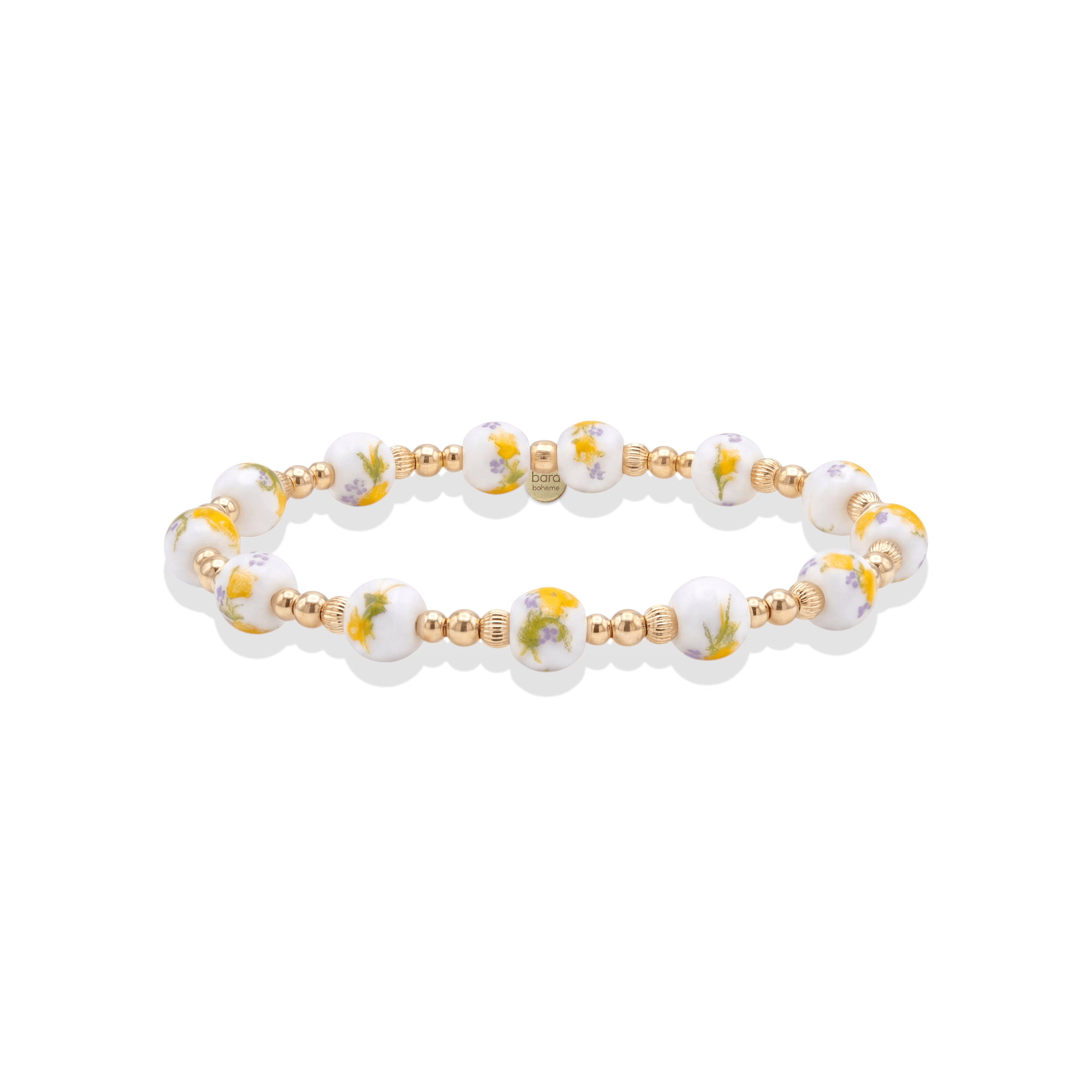 Capri Poppy – Porcelain Beaded Bracelet - Bara Boheme