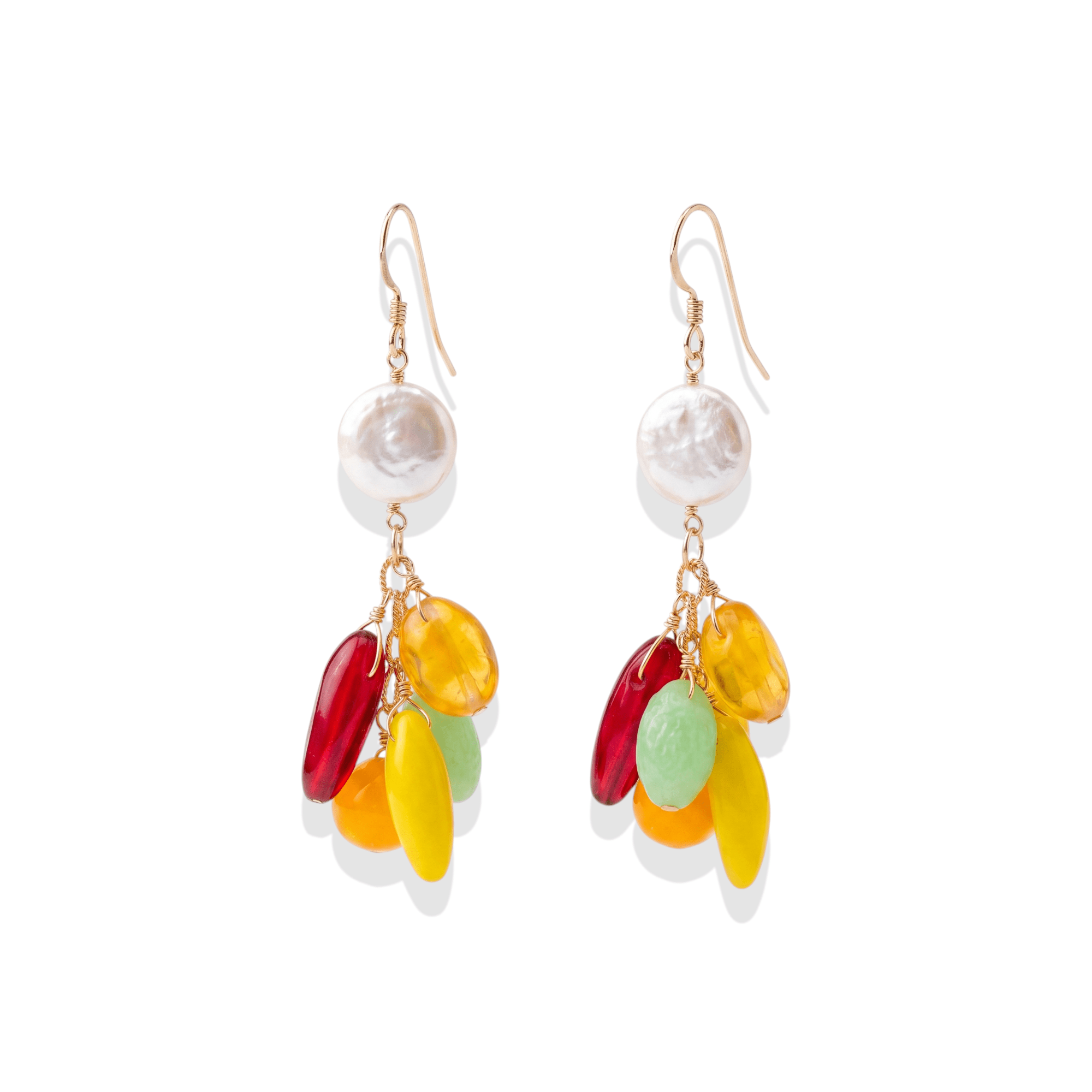 Capri Spritz Earrings with Pearl - Bara Boheme