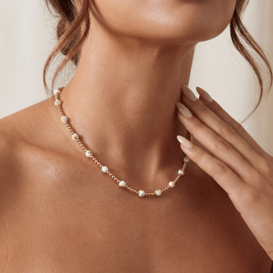 Capri Zest – Porcelain Beaded Necklace - Bara Boheme