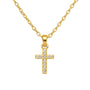 Catherine | Small Pave Cross Necklace