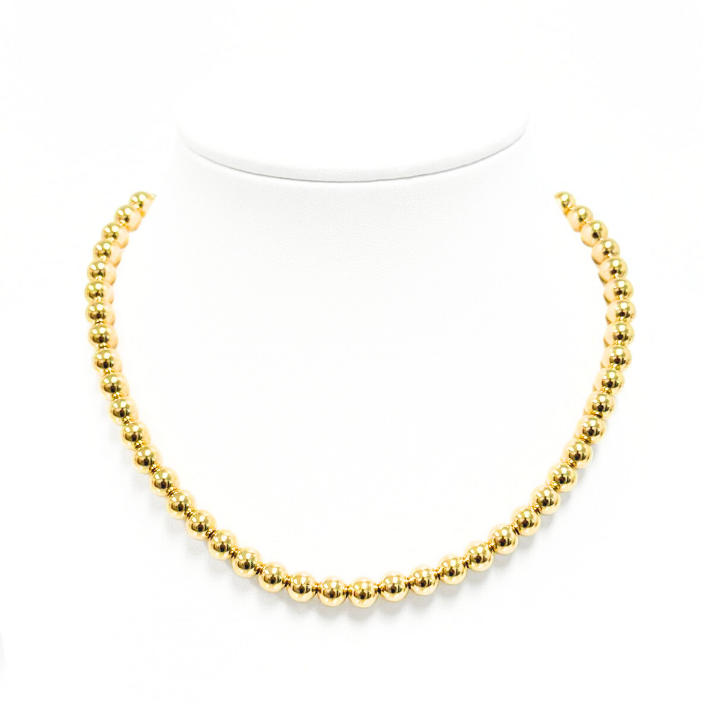 7MM Gold-Field Ball Bead Choker