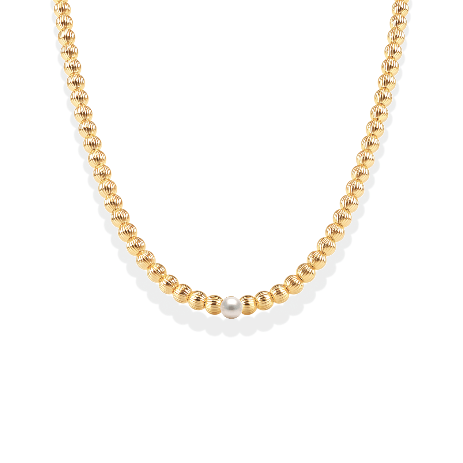 Charlotte | Gold Filled Beaded Necklace with Pearls - Bara Boheme