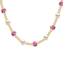 Cherry Blossom | Gold Filled Beaded Necklace with Porcelain