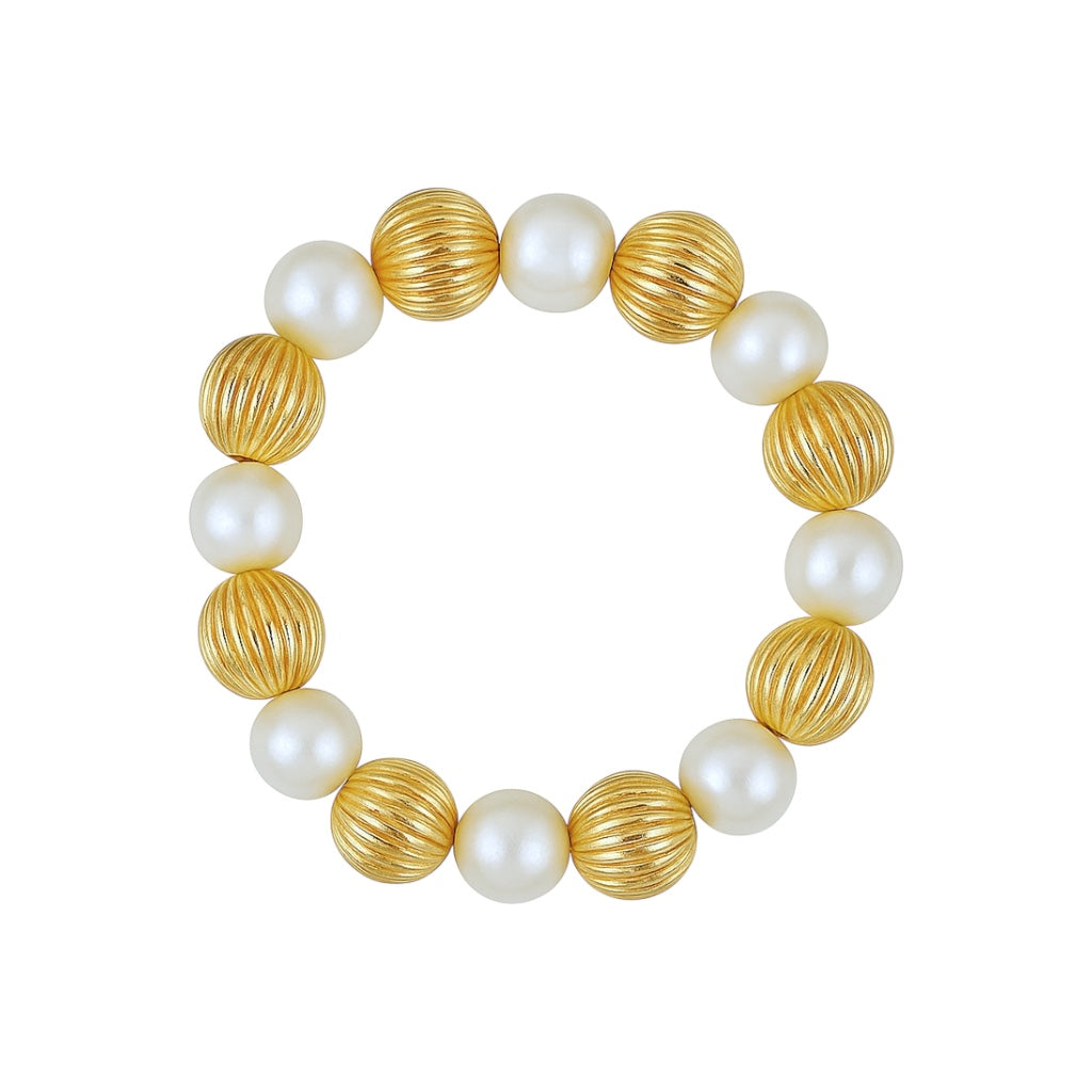 Chloe | Beaded Stretchy Ring with Pearls