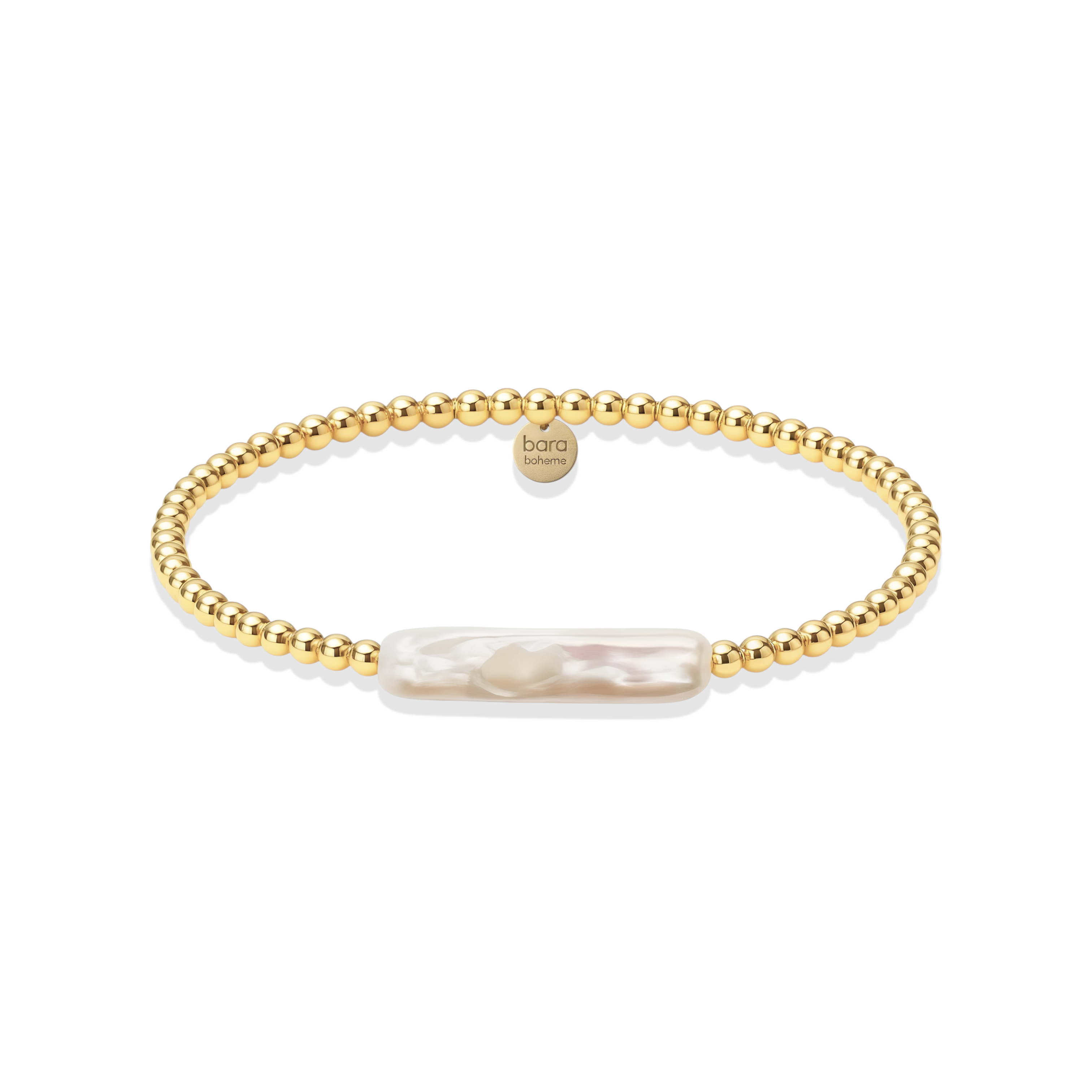 Chrishell | Gold Filled Beaded Bracelet with Pearl