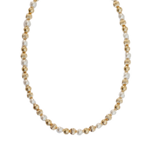 "CIAO" 14k gold-filled & pearl beaded/Necklace