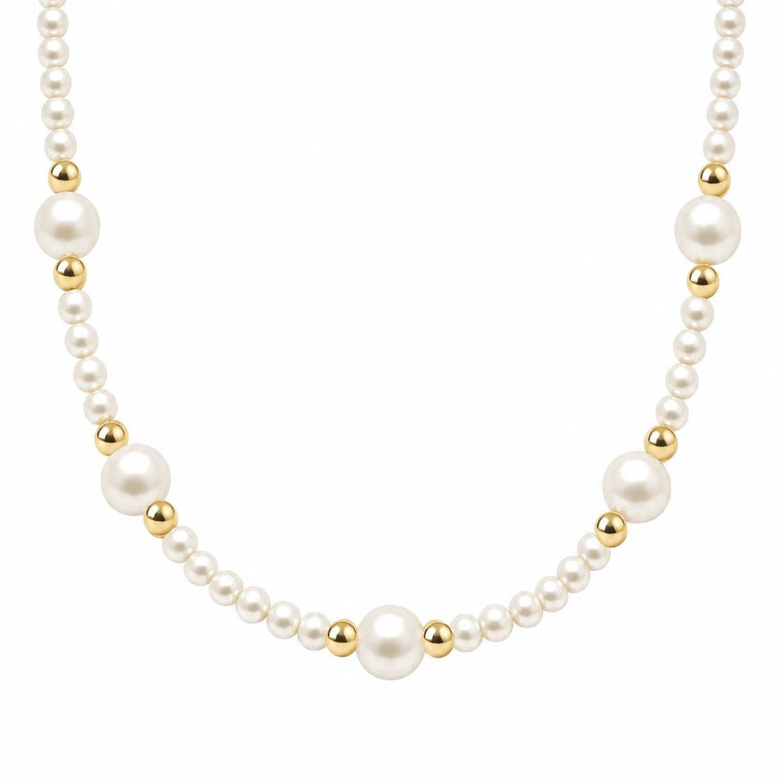 Claire | Gold Filled Beaded Necklace with Pearls - Bara Boheme