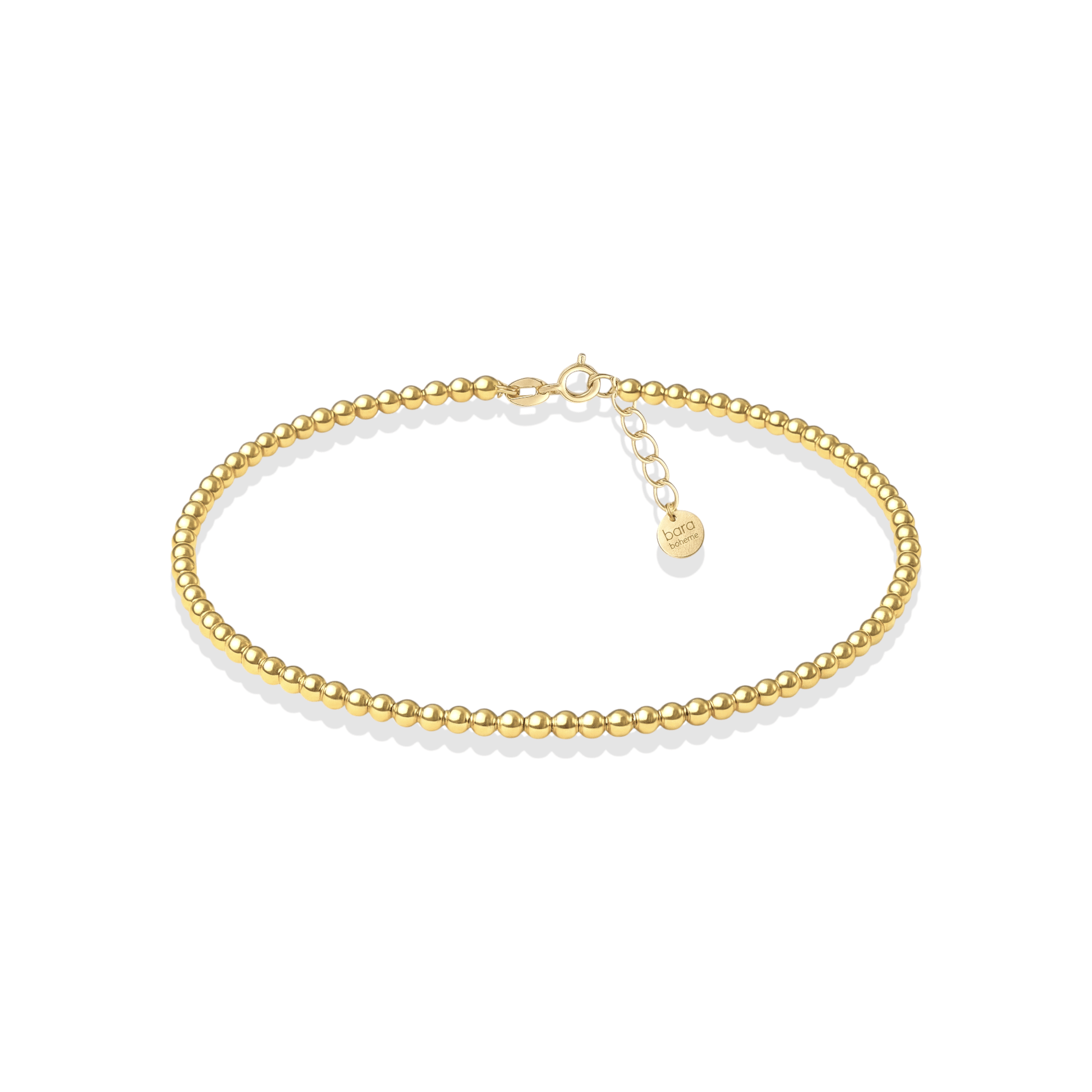 Classic 2mm Beaded Anklet - Bara Boheme