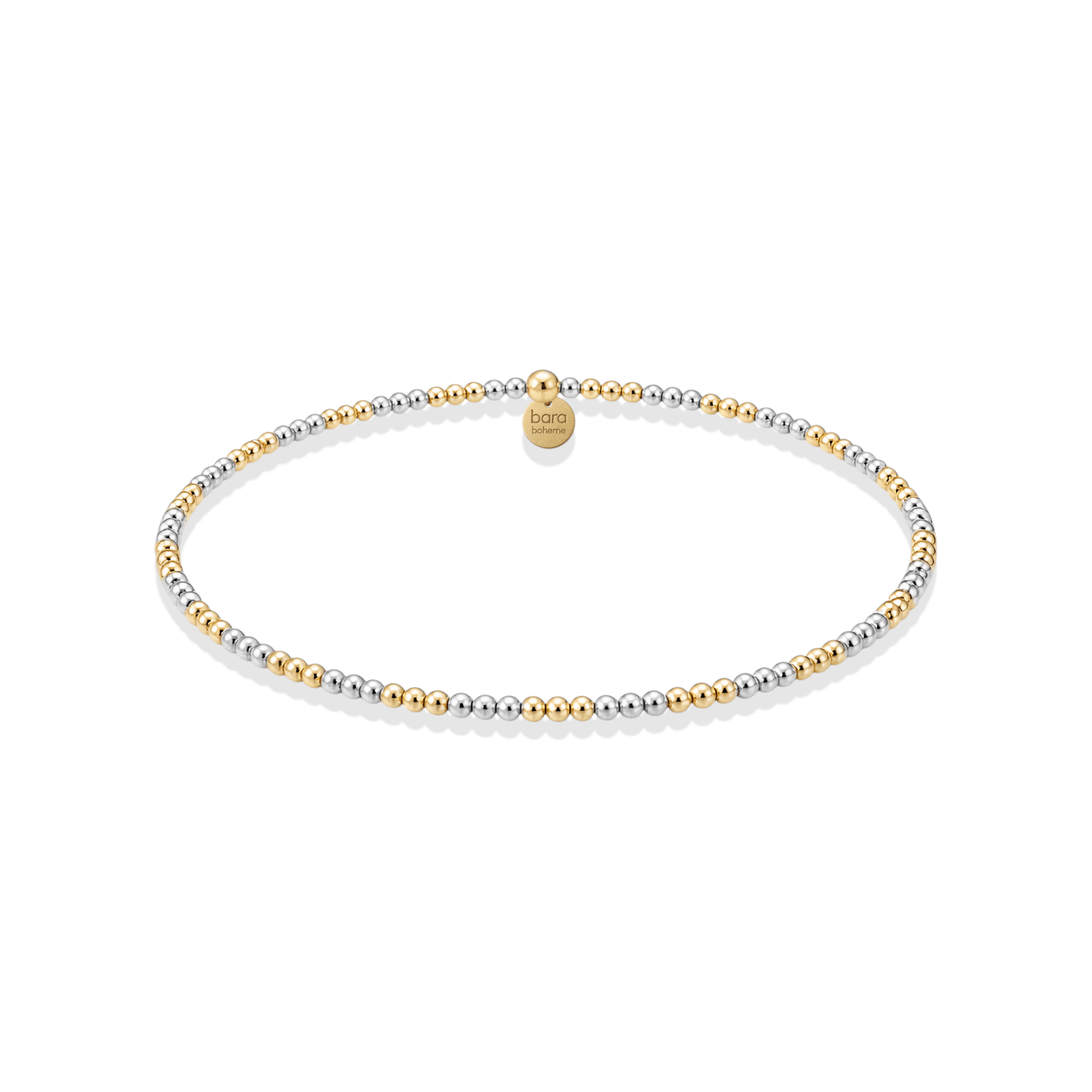 Classic 2mm Beaded Bracelet — Triple 2tone - Bara Boheme