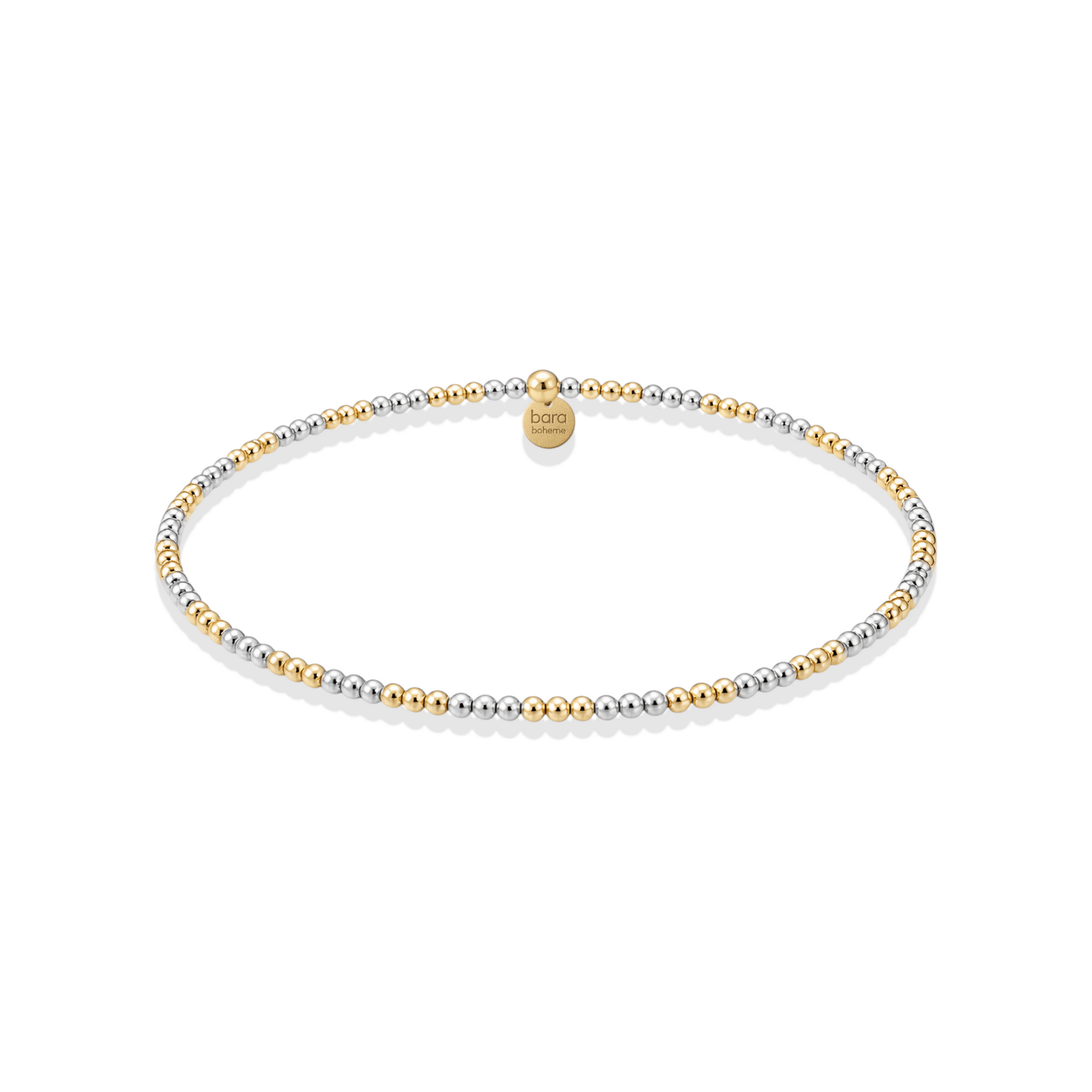 Classic 2mm Beaded Bracelet — Triple 2tone - Bara Boheme