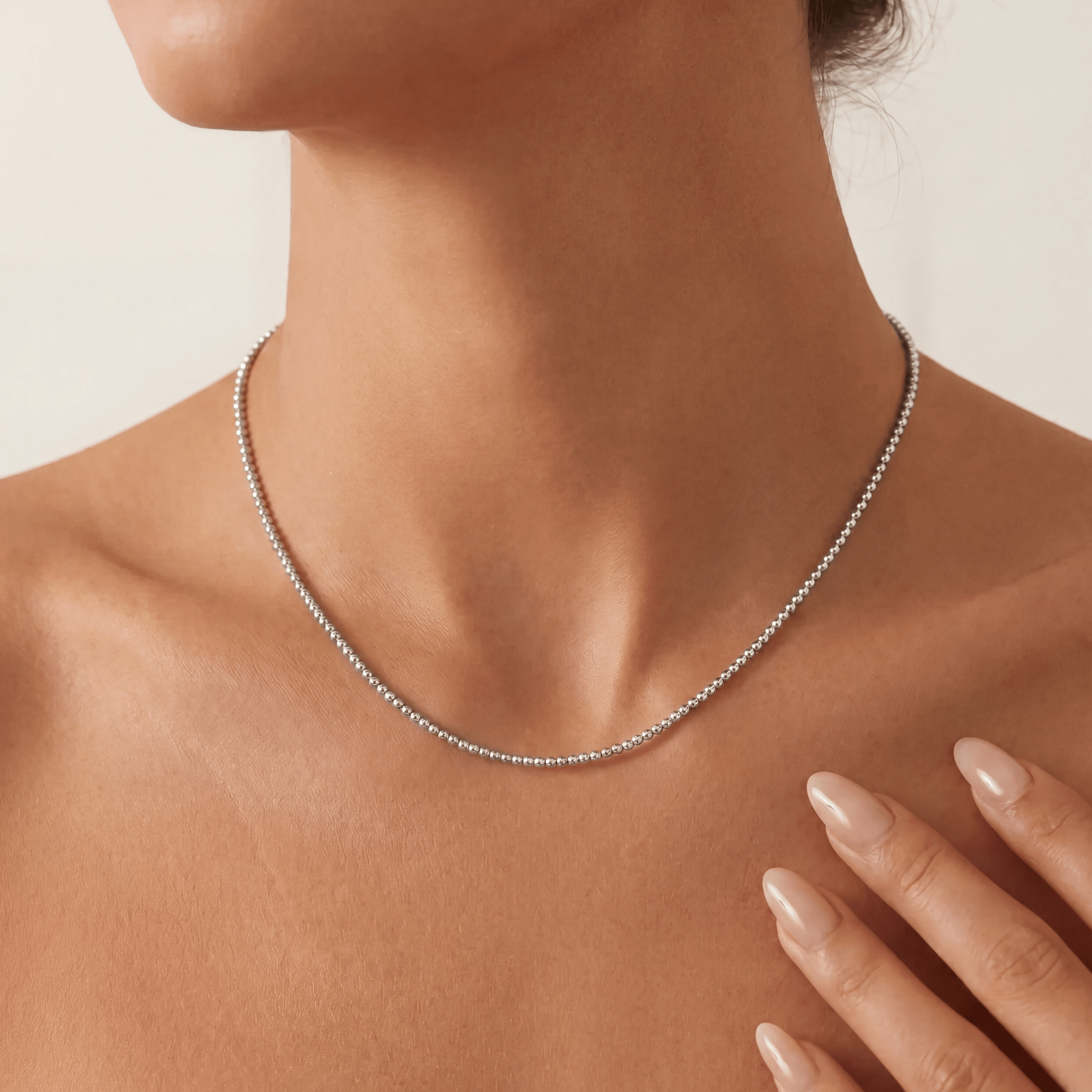 Classic 2mm Beaded Necklace - Bara Boheme