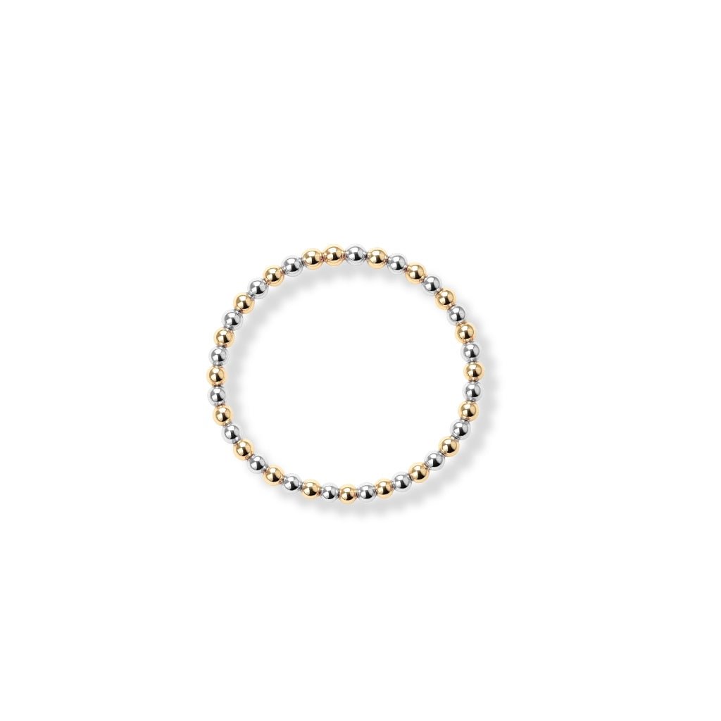 Classic 2mm Beaded Stretchy Ring - Bara Boheme