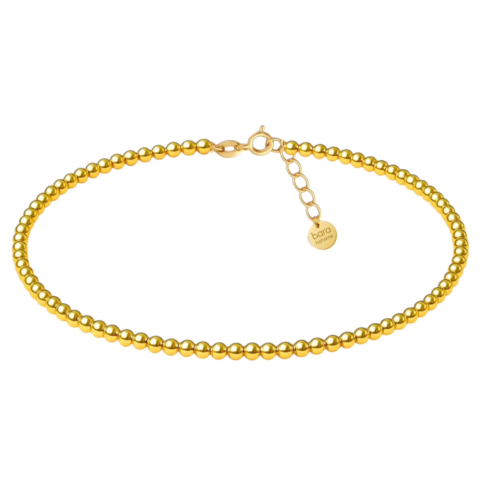 Classic 2MM | Gold Filled Beaded Anklet - Bara Boheme