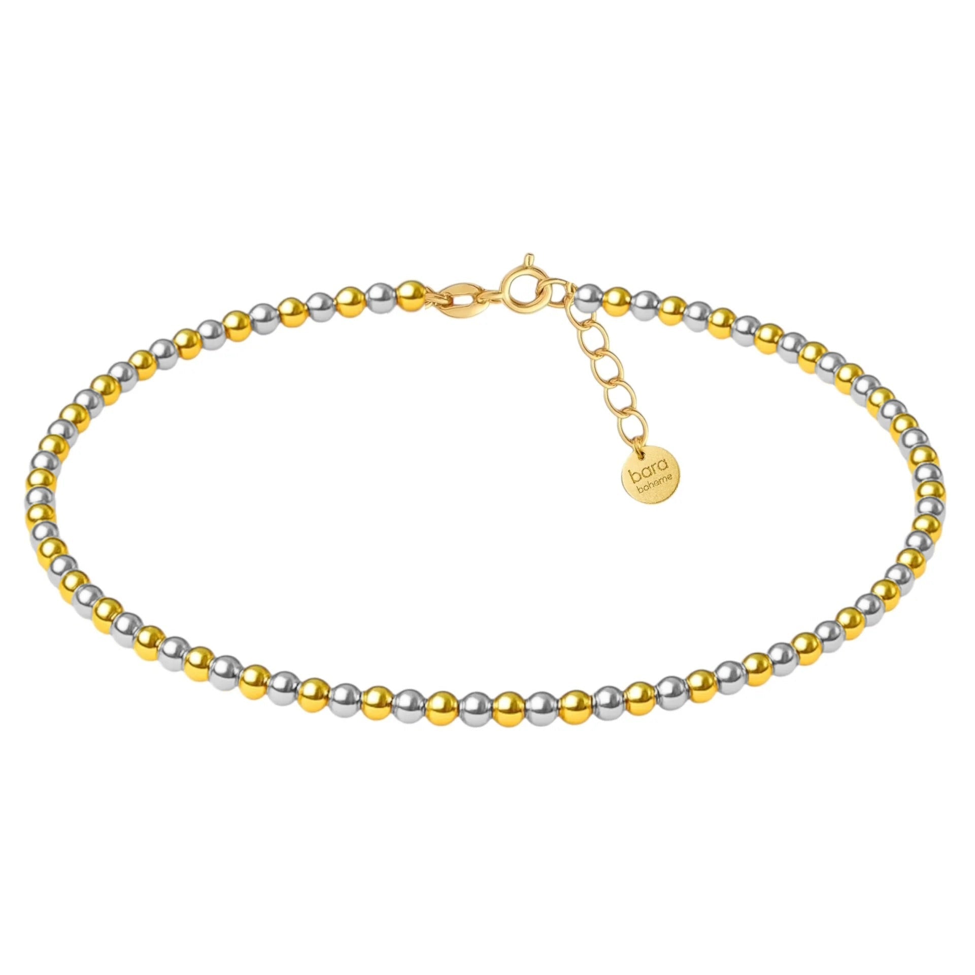 Classic 2MM | Gold Filled Beaded Anklet - Bara Boheme