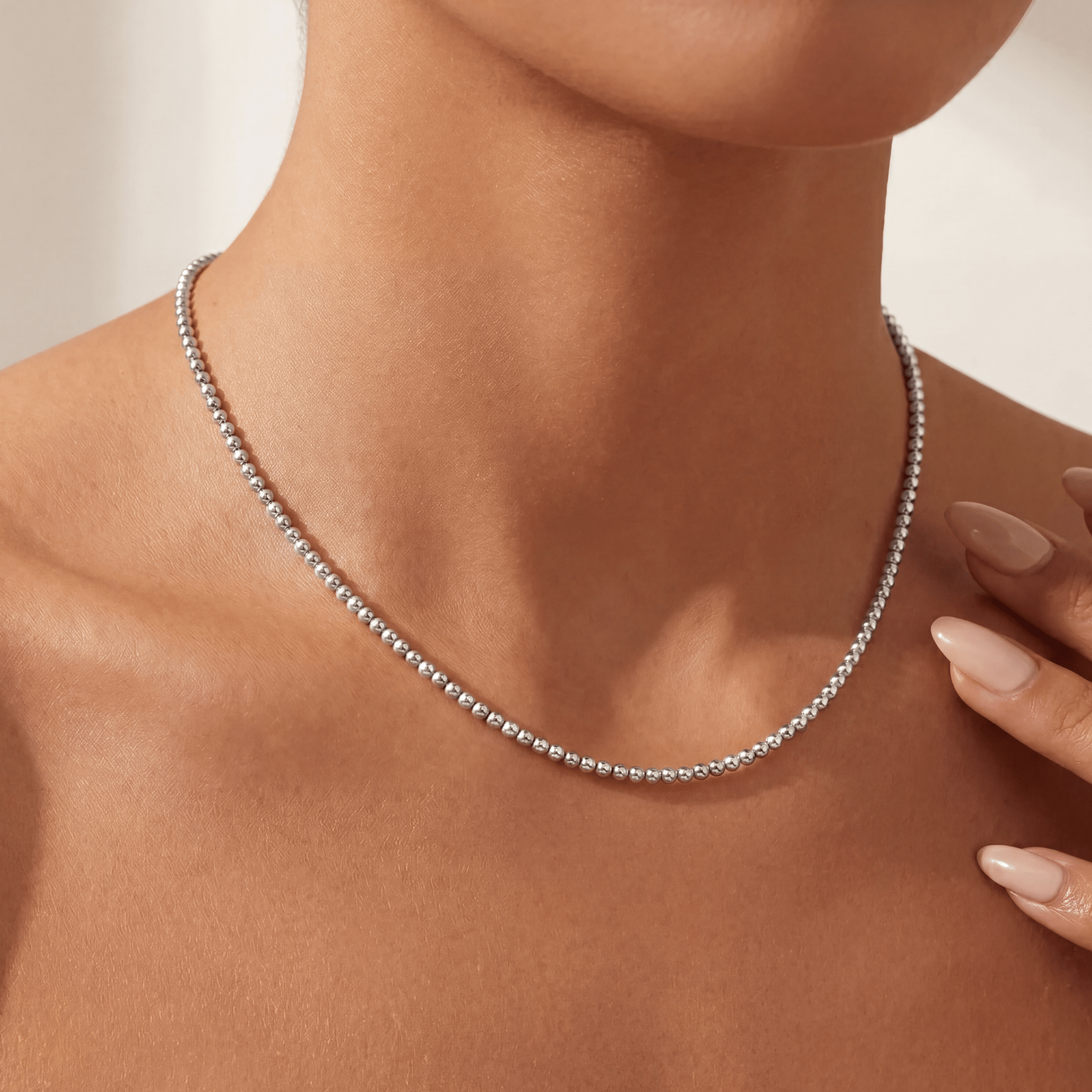 Classic 3mm Beaded Necklace - Bara Boheme