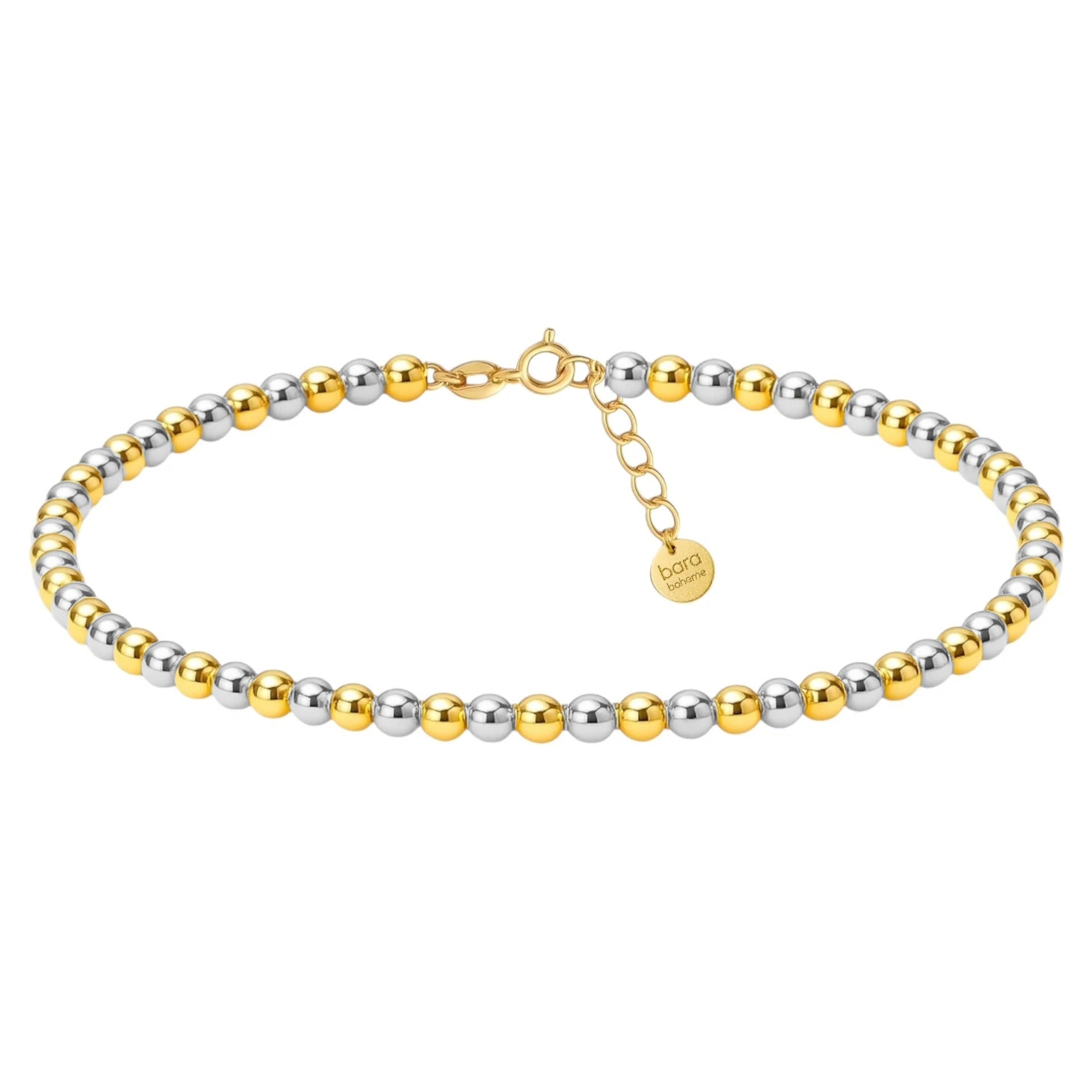 Classic 3MM | Gold Filled Beaded Anklet - Bara Boheme