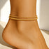 Classic 3MM | Gold Filled Beaded Anklet - Bara Boheme
