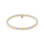 Classic 4mm Beaded Bracelet — Triple 2tone - Bara Boheme