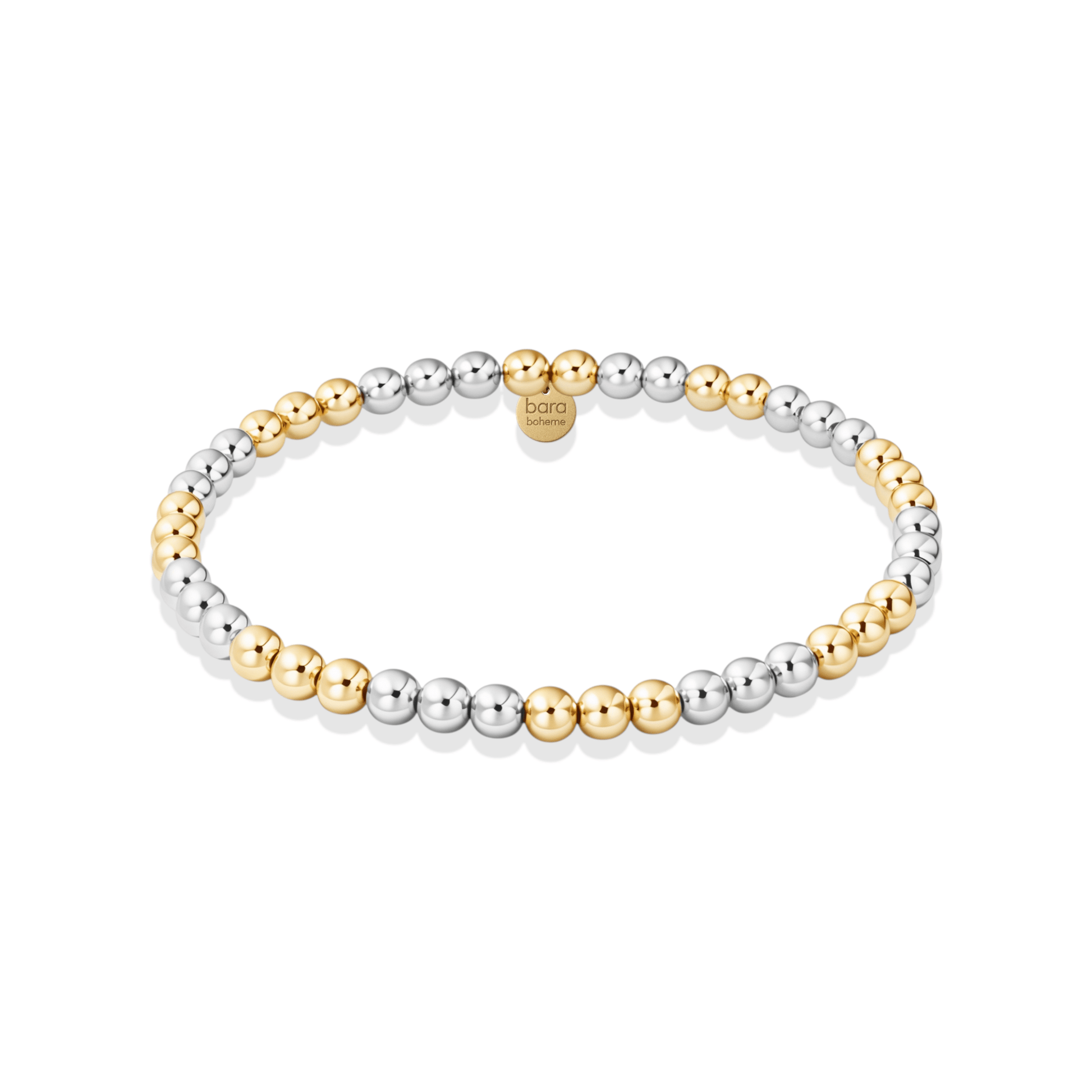 Classic 4mm Beaded Bracelet — Triple 2tone - Bara Boheme