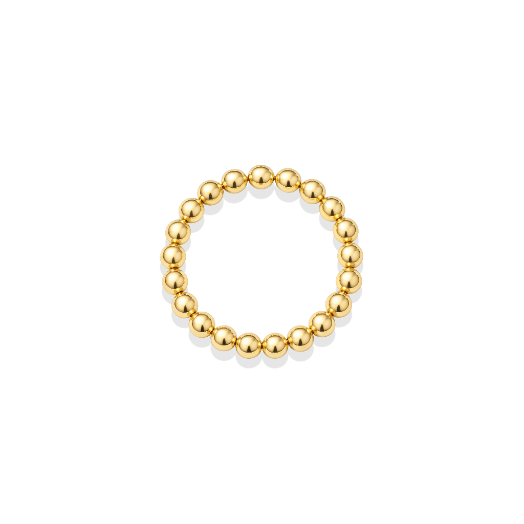 Classic 4mm Beaded Stretchy Ring - Bara Boheme