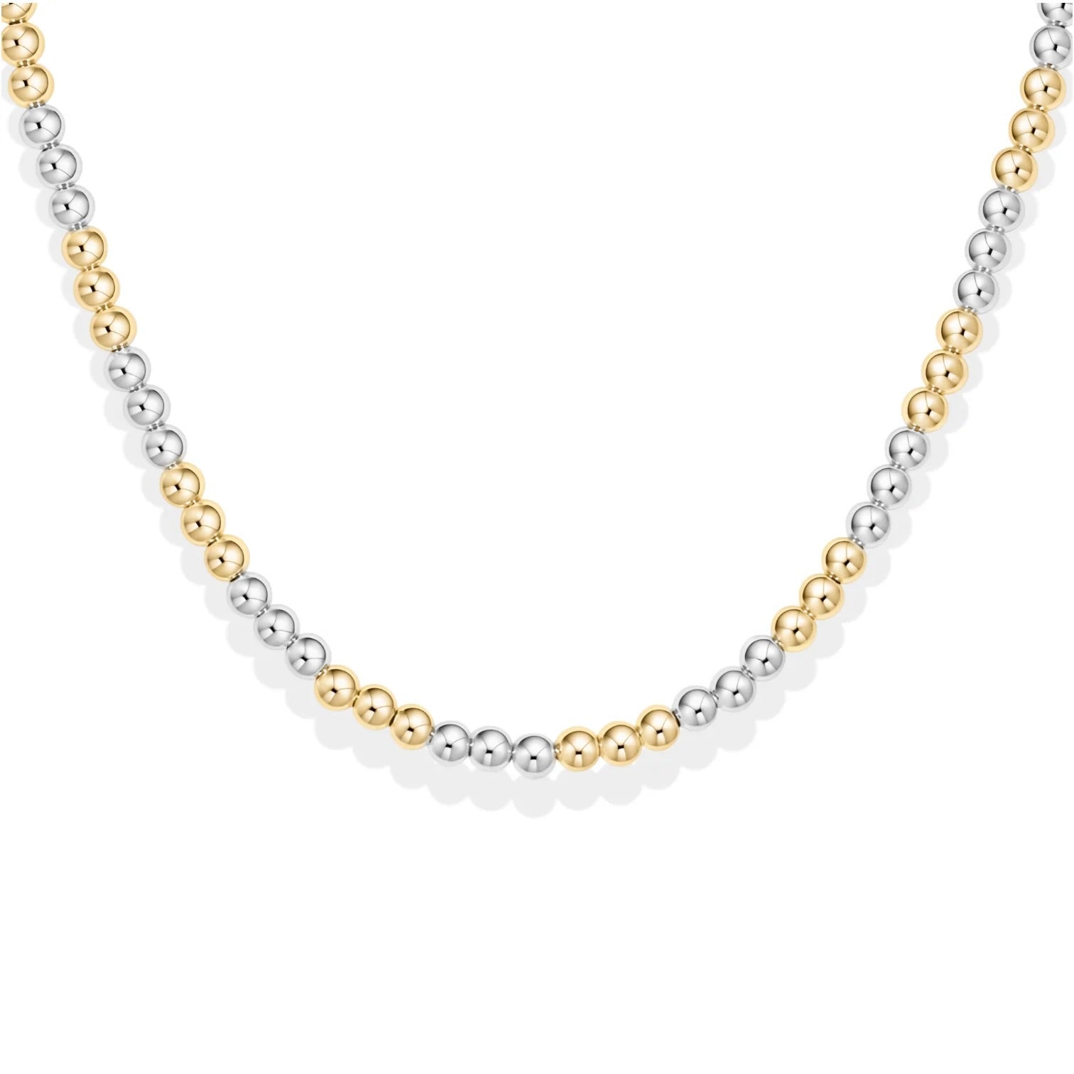Classic 4mm Triple 2Tone Beaded Necklace - Bara Boheme