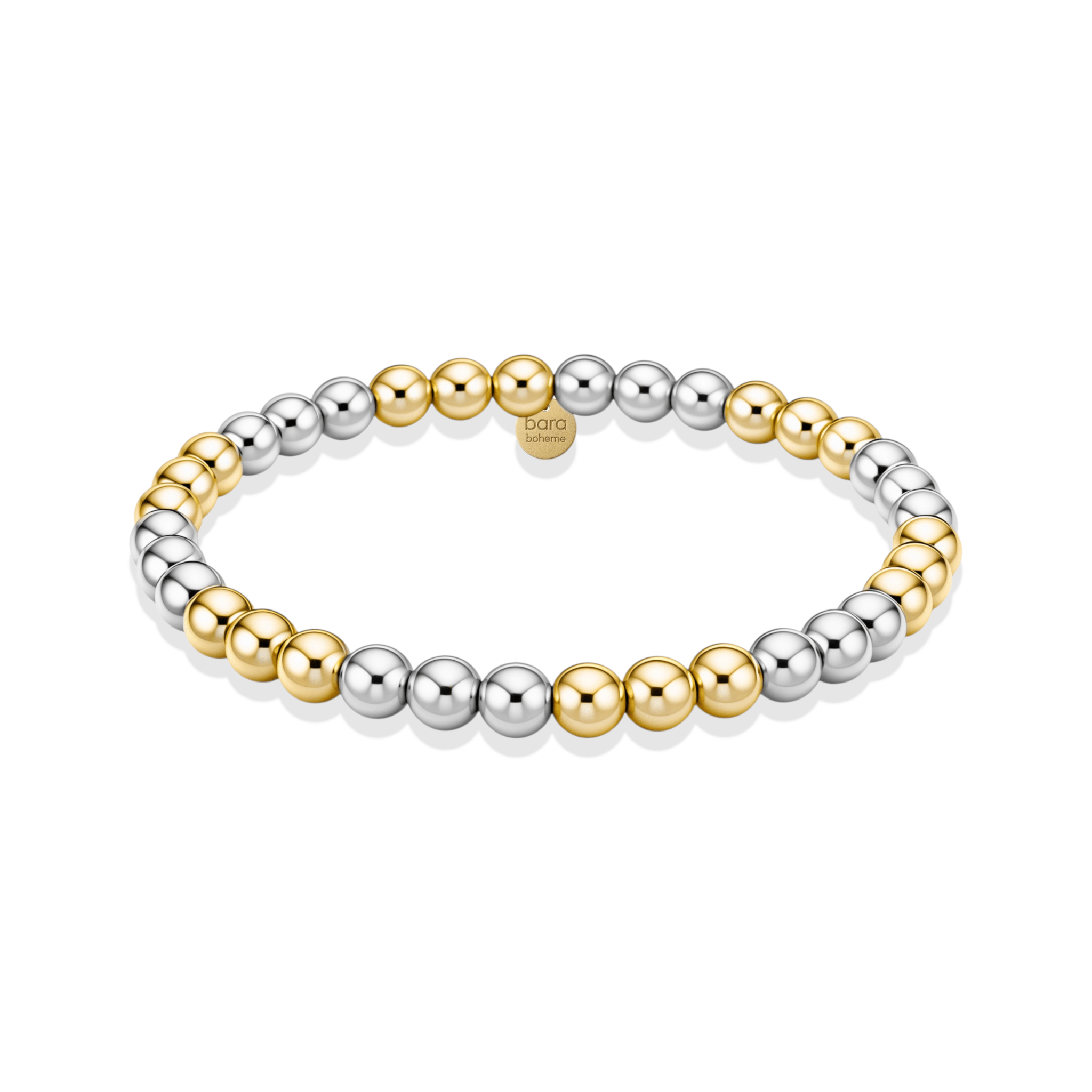 Classic 5mm Beaded Bracelet — Triple 2tone - Bara Boheme