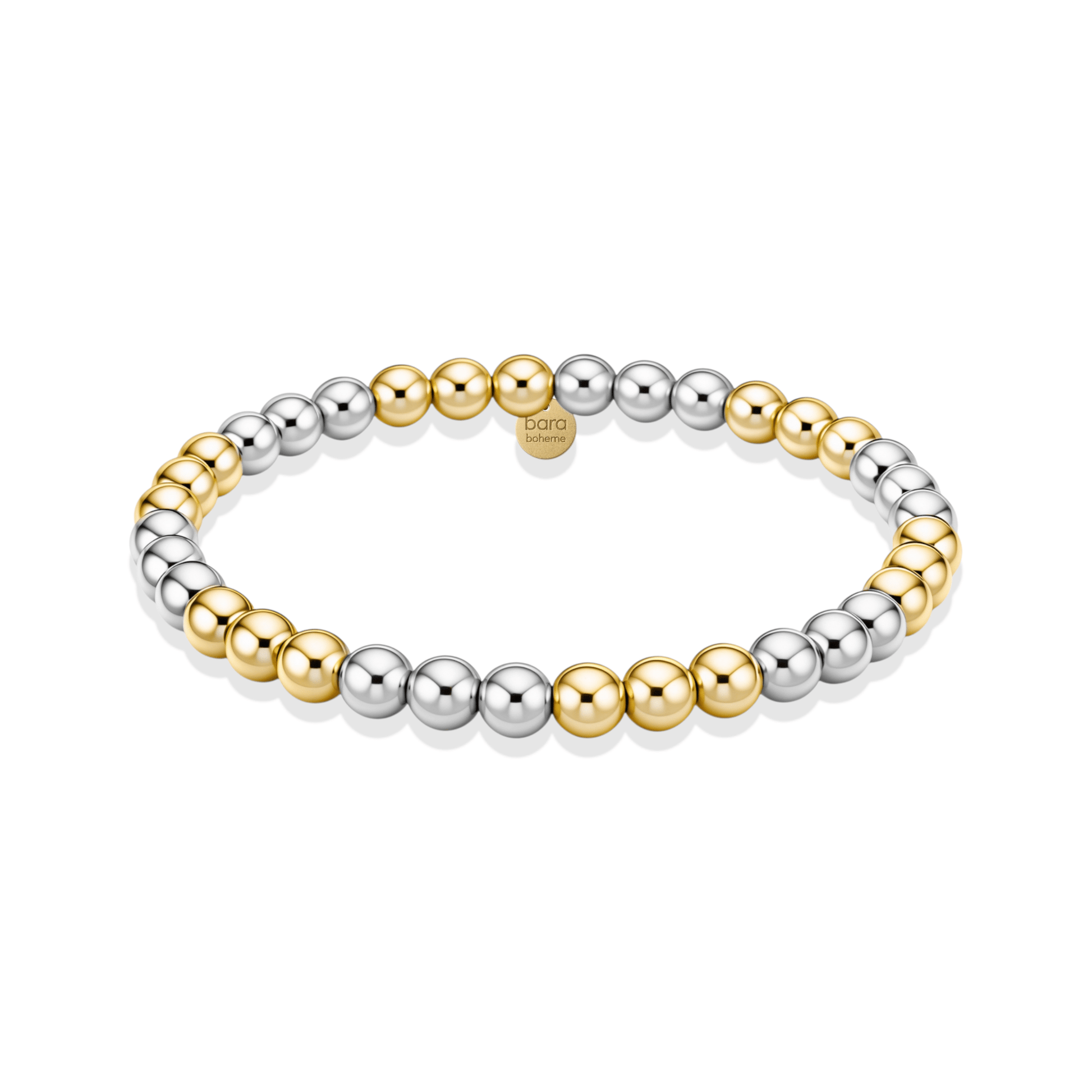 Classic 5mm Beaded Bracelet — Triple 2tone - Bara Boheme
