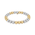 Classic 7mm Beaded Bracelet — Triple 2tone - Bara Boheme
