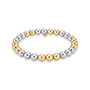 Classic 7mm Beaded Bracelet — Triple 2tone - Bara Boheme
