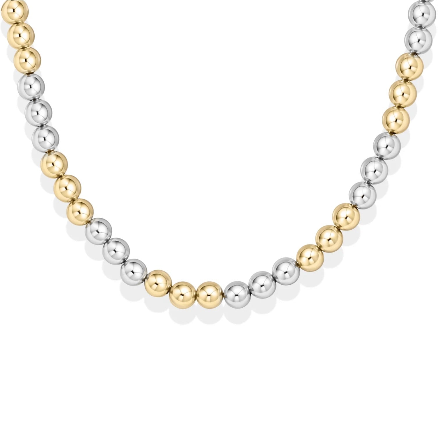 Classic 7mm Triple 2Tone Beaded Necklace - Bara Boheme