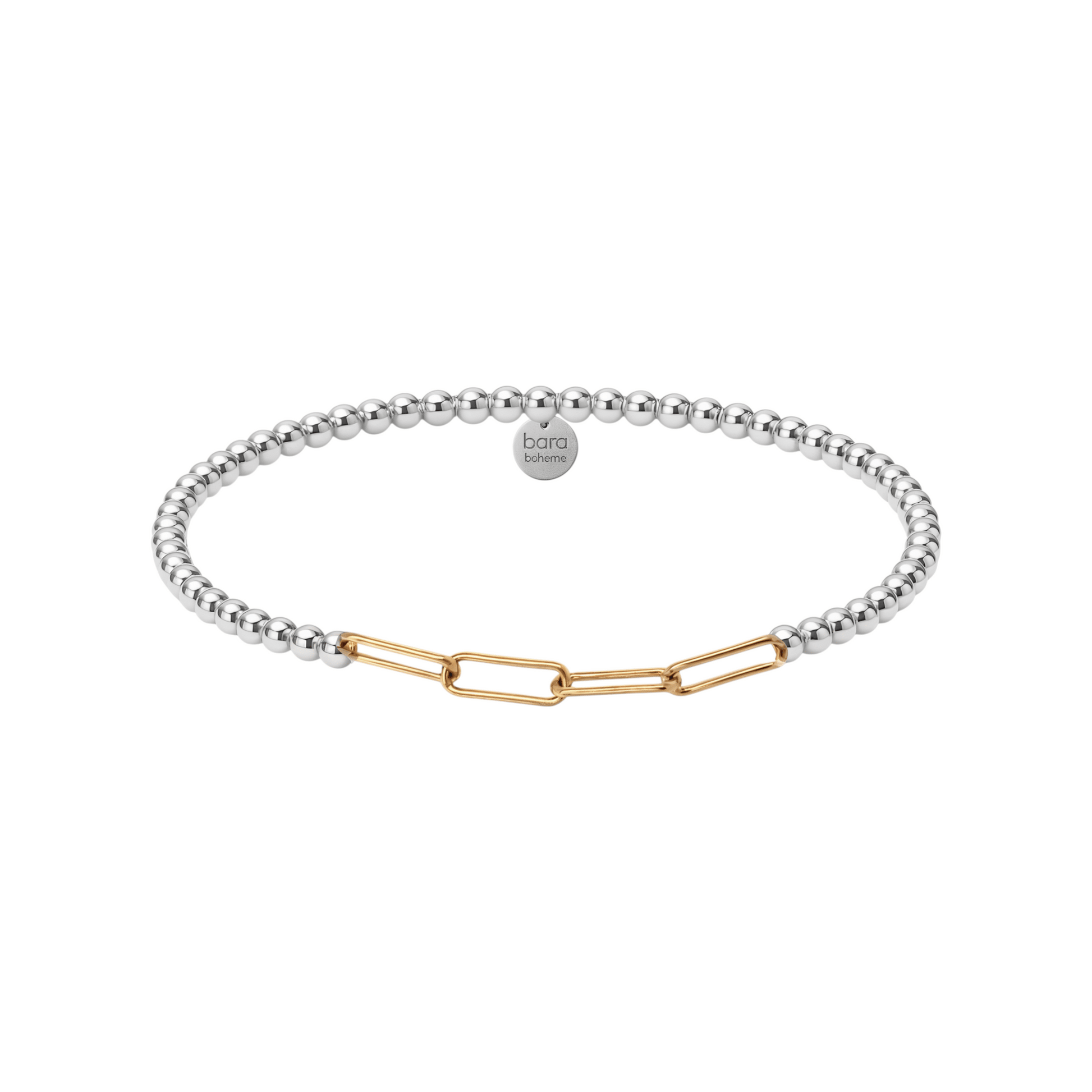 Classic Paperclip | Gold Filled Beaded Bracelet - Bara Boheme