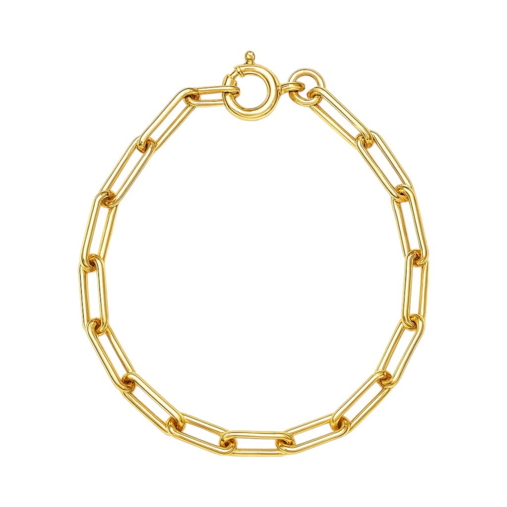 Classic Paperclip | Gold Plated Bracelet - Bara Boheme