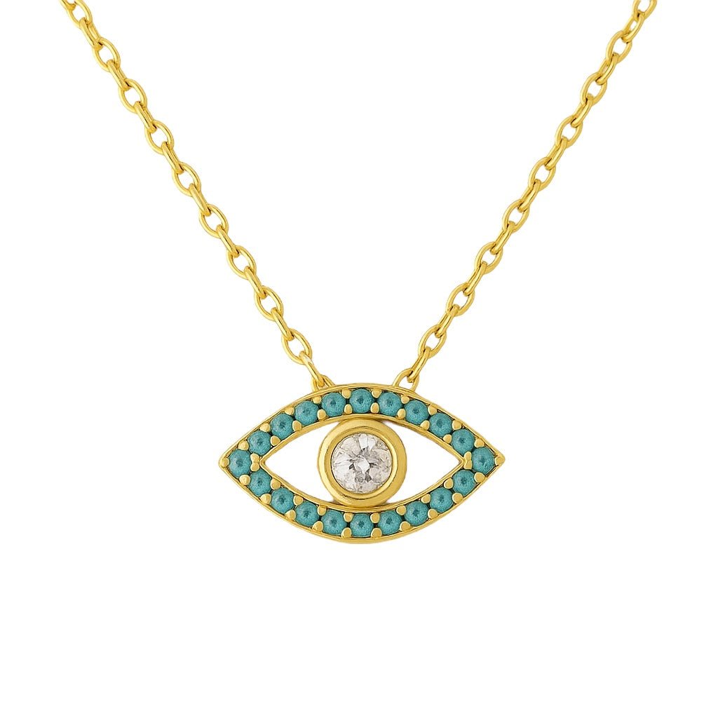 Clio | Evil Eye Turquoise Necklace - Bara Boheme