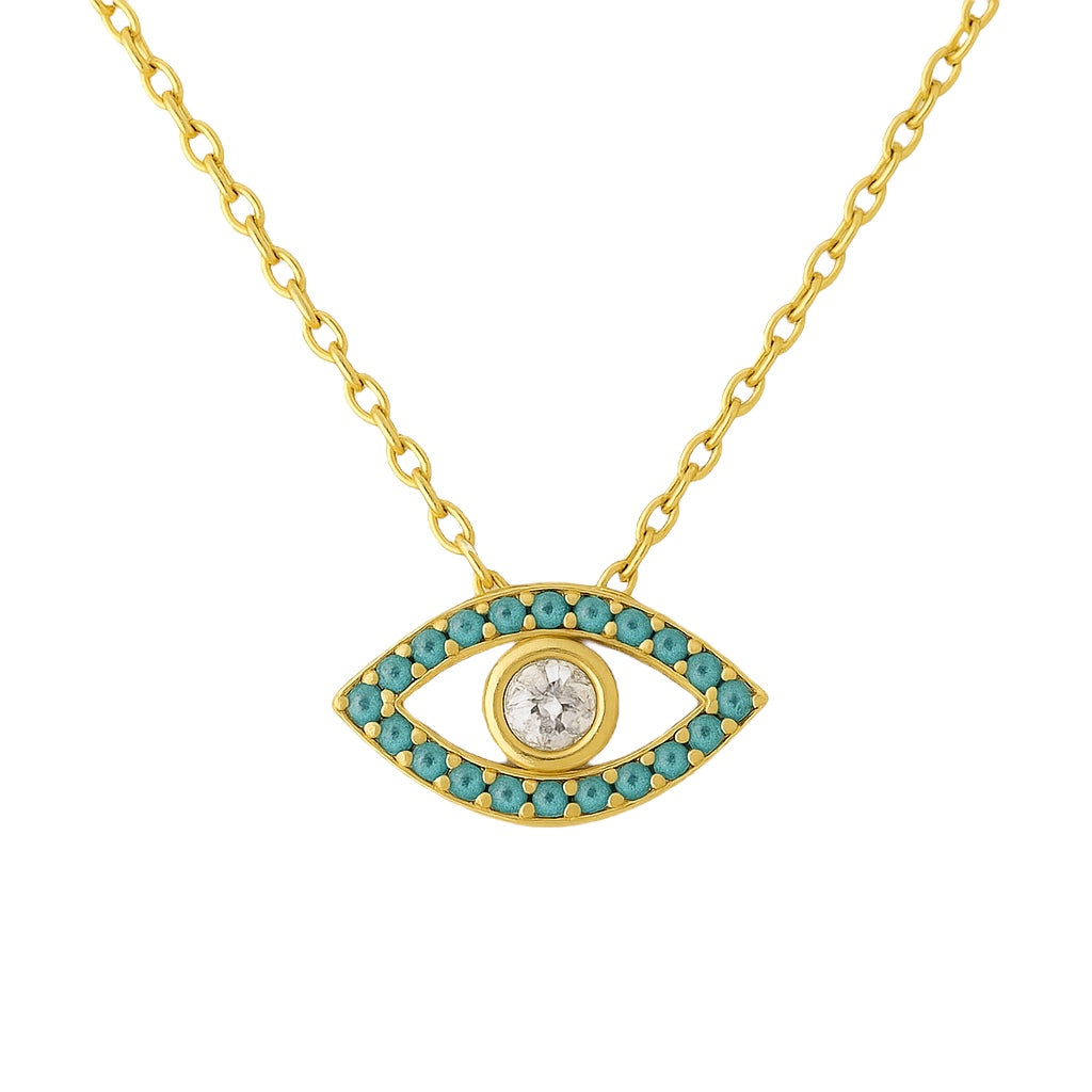 Clio | Evil Eye Turquoise Necklace