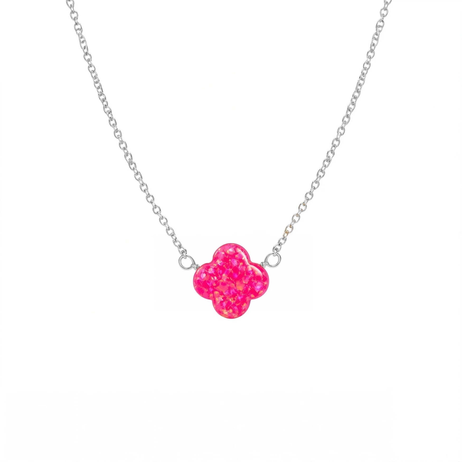 Clover Large | Gold Filled Opal Necklace - Bara Boheme