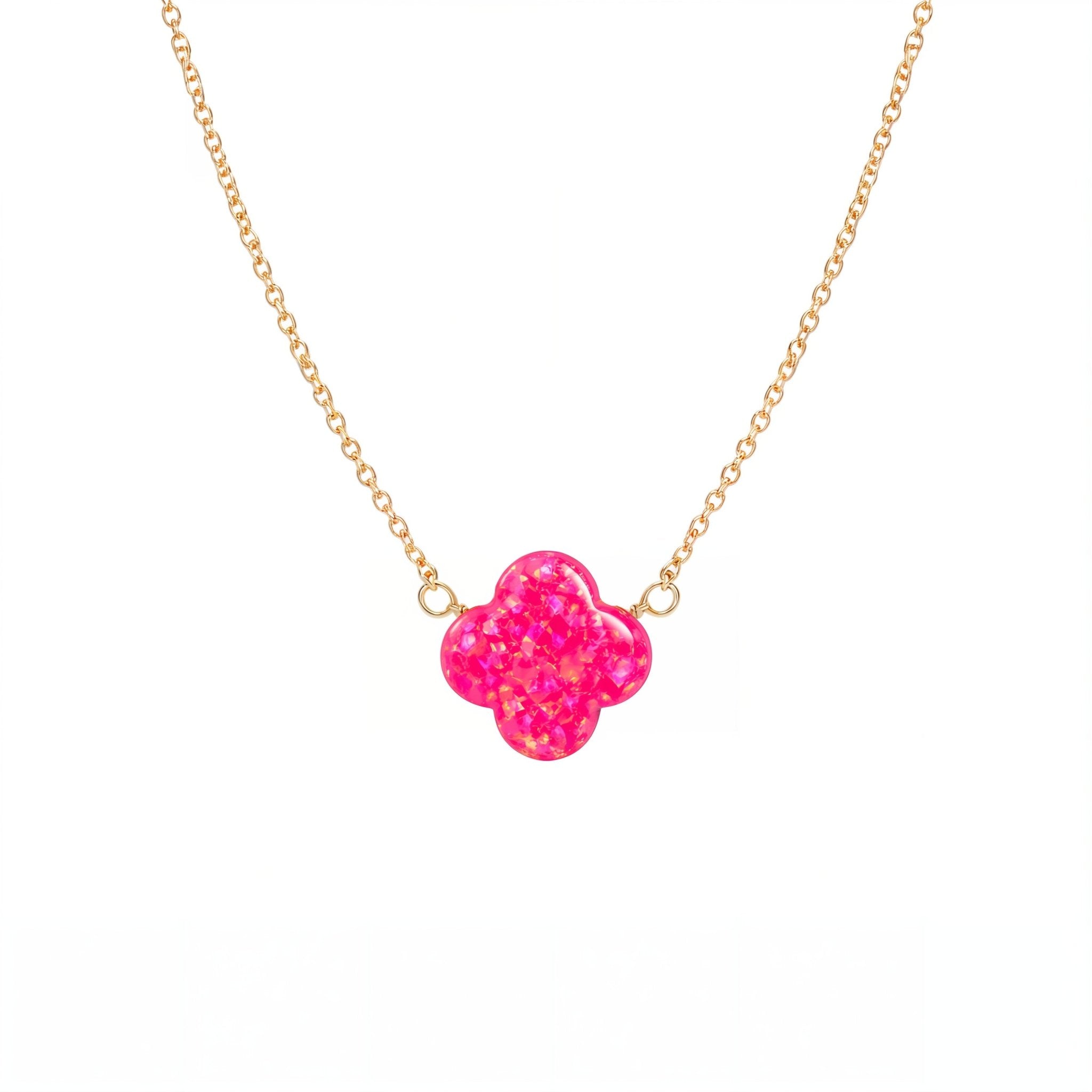 Clover Large | Gold Filled Opal Necklace - Bara Boheme