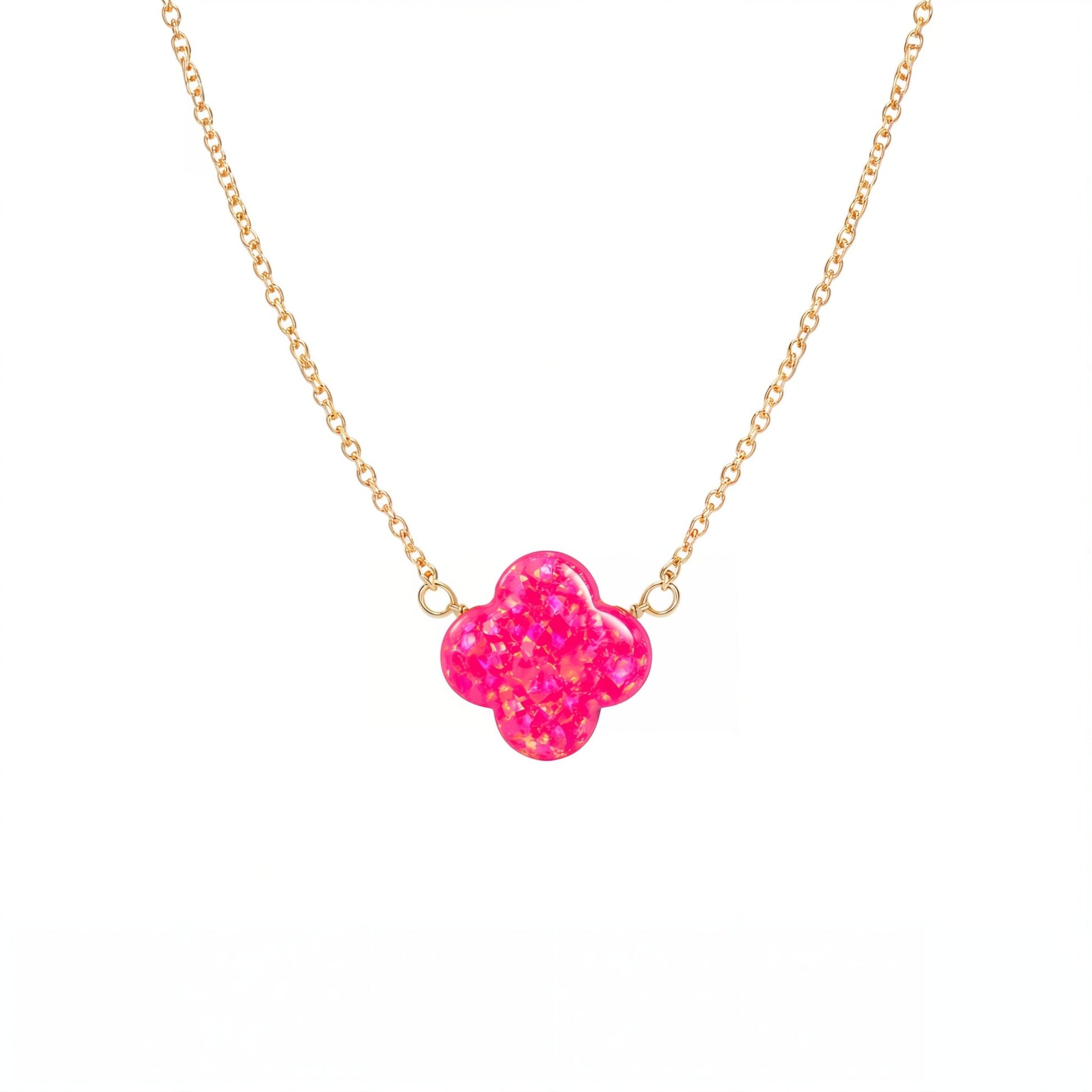 Clover Large | Gold Filled Opal Necklace - Bara Boheme