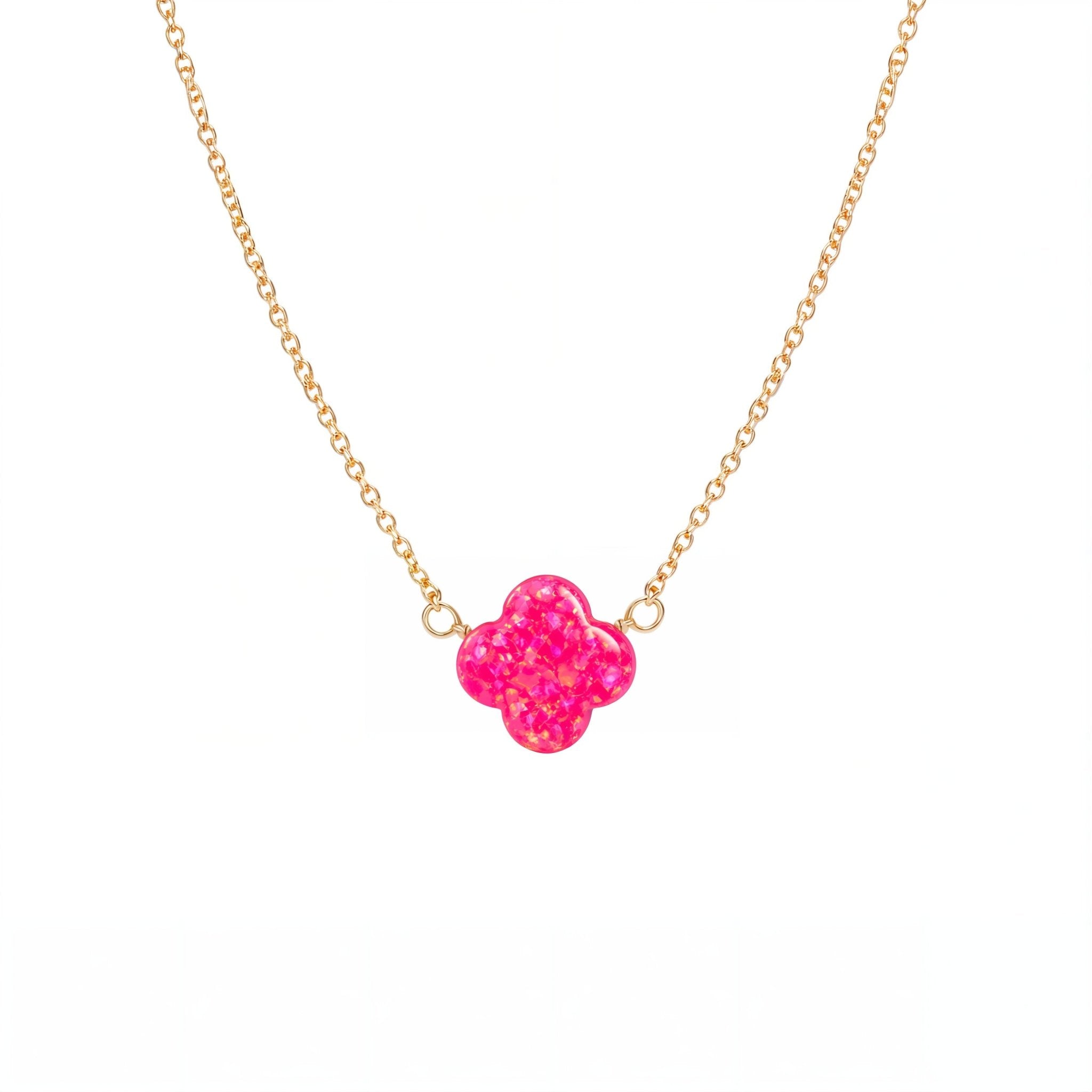 Clover Medium | Gold Filled Opal Necklace - Bara Boheme
