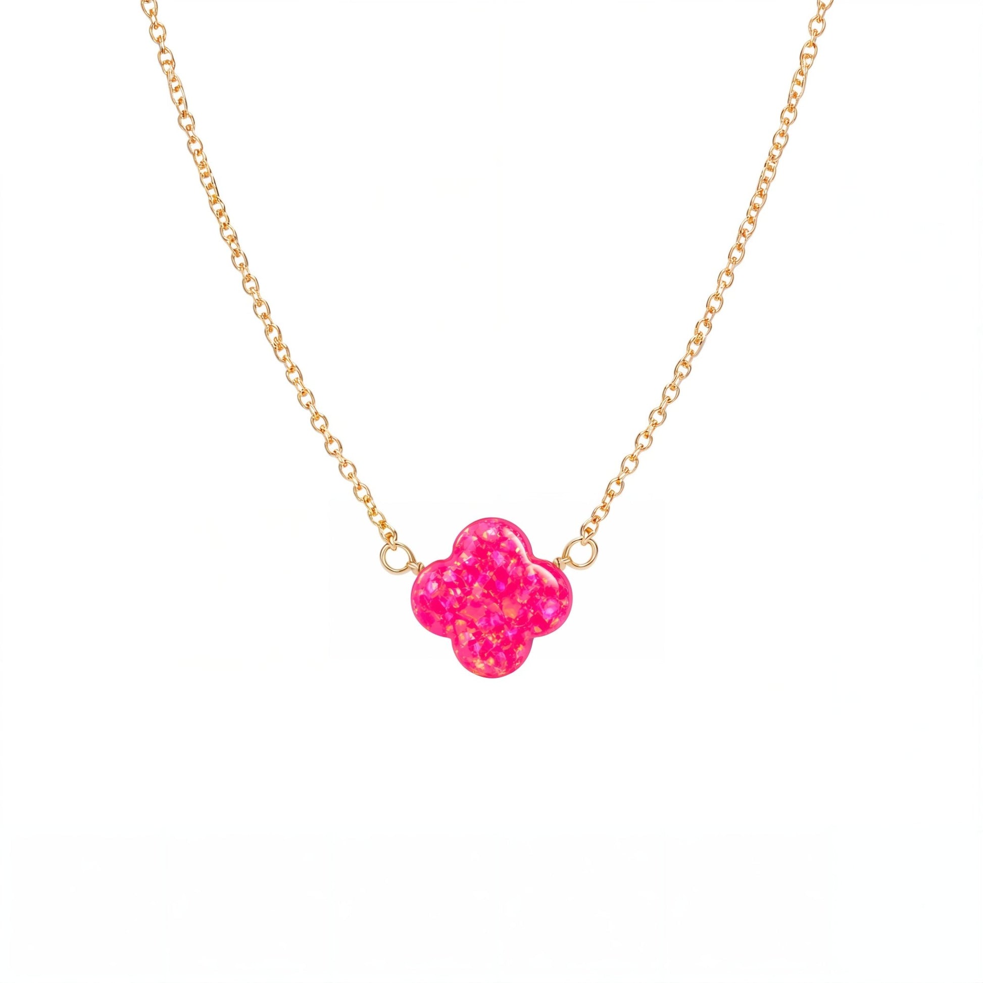 Clover Medium | Gold Filled Opal Necklace - Bara Boheme