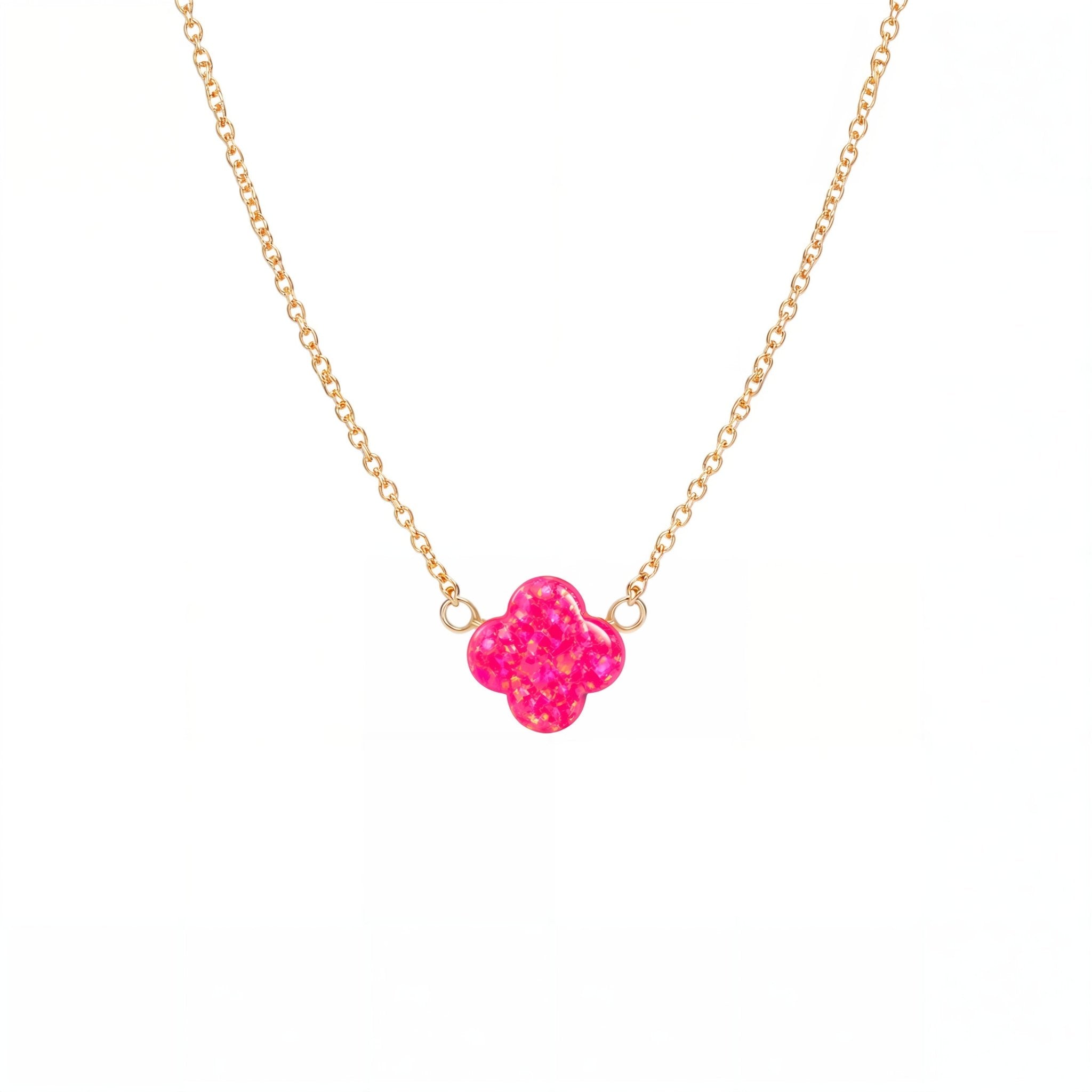 Clover Small | Gold Filled Opal Necklace - Bara Boheme