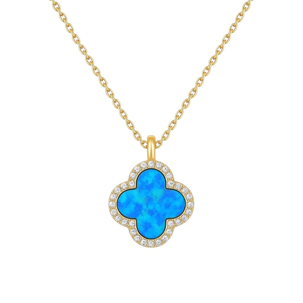 Clover | Small Pave Necklace - Bara Boheme