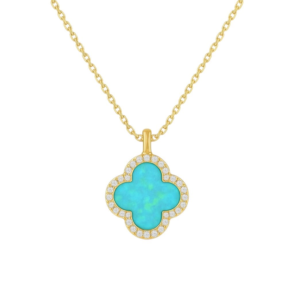 Clover | Small Pave Necklace - Bara Boheme