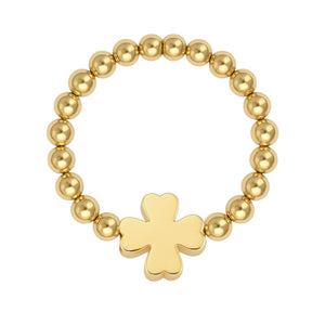 Clover | Beaded Charm Stretchy Ring